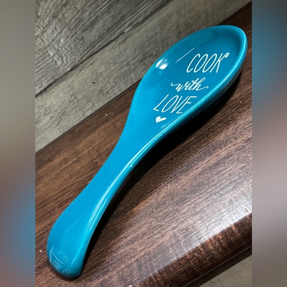 Ceramic Spoon Rest COOK WITH LOVE - NEW - Picture 2 of 5